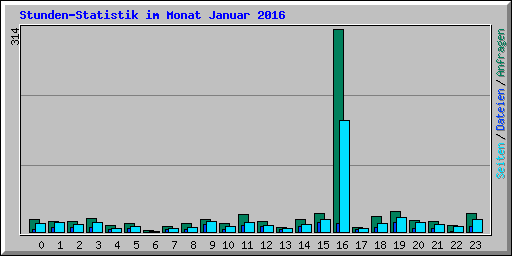Stunden-Statistik im Monat Januar 2016