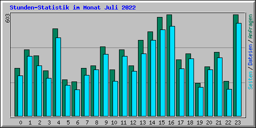 Stunden-Statistik im Monat Juli 2022