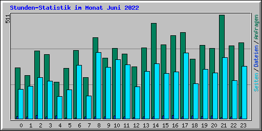 Stunden-Statistik im Monat Juni 2022